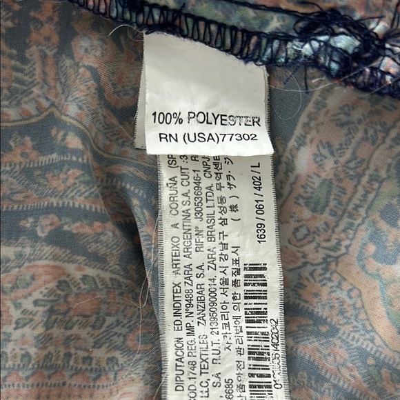 Zara Blue and Red Casual Dress with Flowing Fit size L - Picture 5 of 11